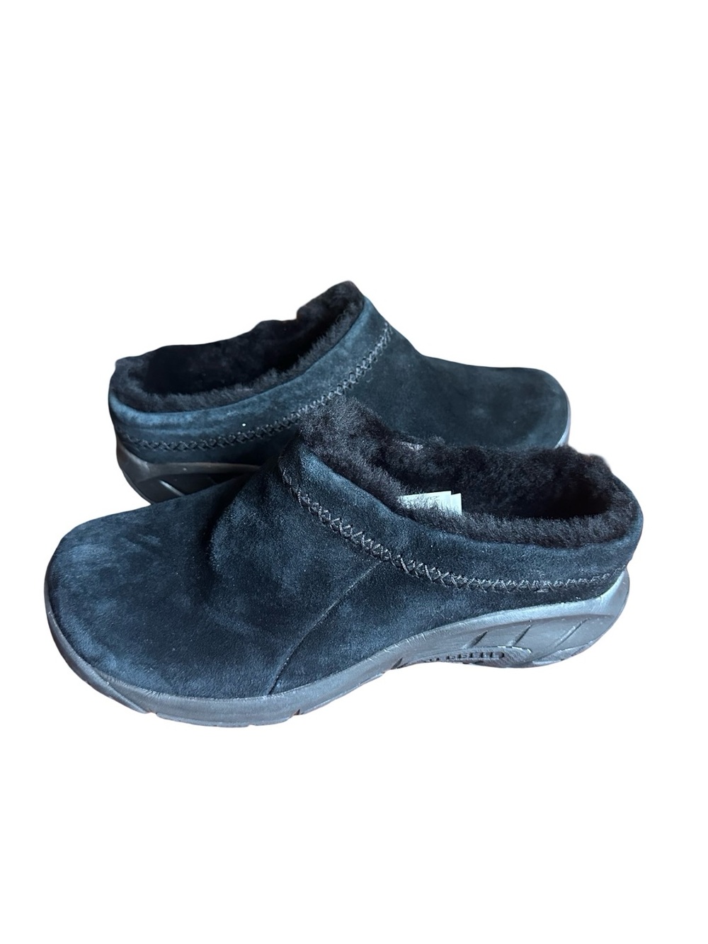 Merrell Encore Ice Suede Waterproof Faux Fur Lined Clogs Black 8.5